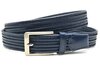 3,5 cm gevlochten elastische riem blauw 80093