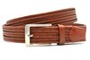 3,5 cm gevlochten elastische riem cognac 80093
