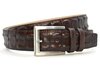 4 cm exclusieve krokodillen riem donkerbruin 008