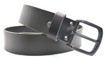 4cm volnerf leren jeans riem zwart 4001