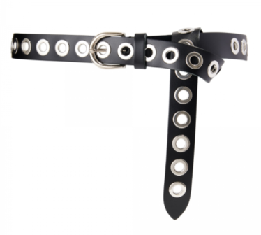 3cm lange zwarte riem zilver 30904
