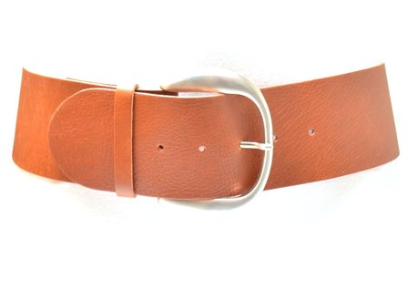 8 cm cognac dames riem 8801