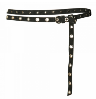 1,5cm lange dubbele zwarte riem 15233