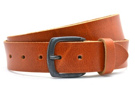 4cm volnerf leren jeans riem cognac 4001