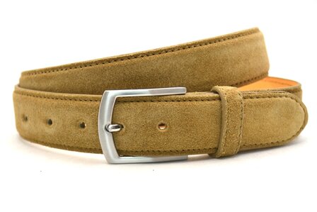 3,5 cm su&egrave;de riem taupe/camel KP35