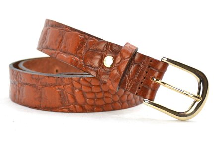 3 cm dames riem cognac 30211