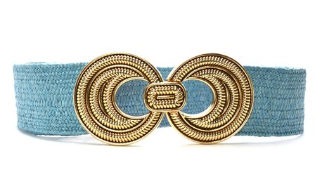 blauwe raffia riem SA2563