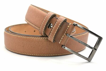 3,5 cm beige/taupe pantalon riem 35577