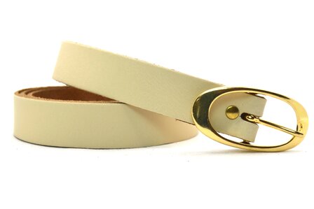 2,5 cm ecru dames riem 25203