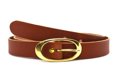 2,5 cm cognac dames riem 25203