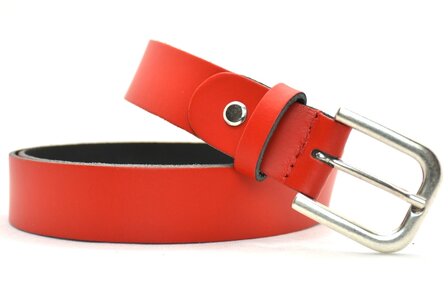 3 cm dames riem rood 30201