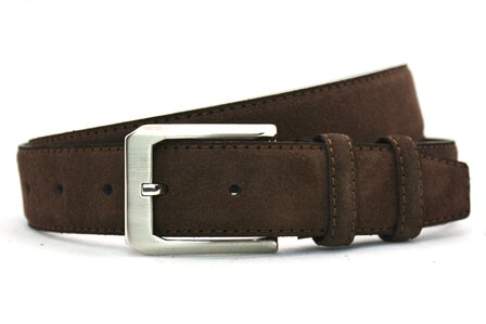 3,5cm su&egrave;de riem bruin 350Y