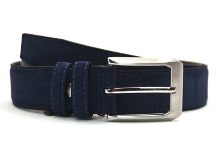 3,5 cm su&egrave;de riem blauw 350Y