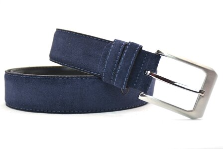 3,5 cm su&egrave;de riem blauw 350Y