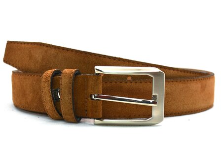 3,5 cm su&egrave;de riem cognac 350Y