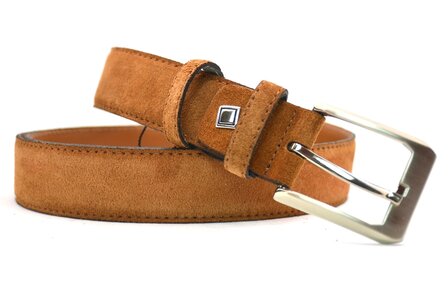 3,5 cm su&egrave;de riem cognac 350Y