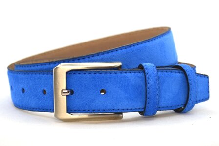 3,5cm su&egrave;de riem kobalt 350Y