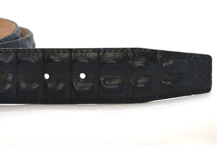 4 cm exclusieve krokodillen riem blauw 006