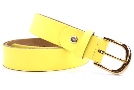 3 cm dames riem geel 30209