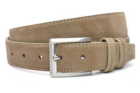 taupe suede riem