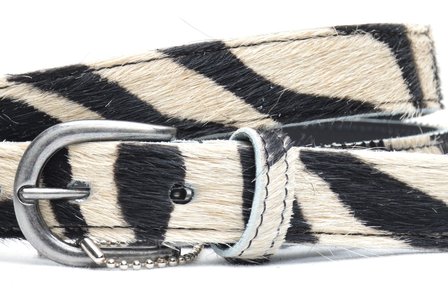 2,5 cm dames riem zebra 250