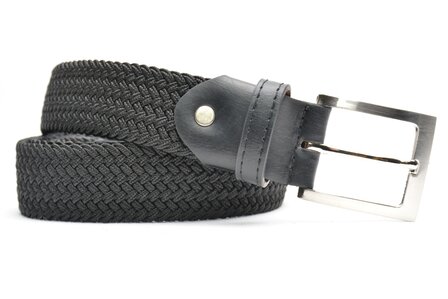 3,5 cm zwarte elastische riem TBe