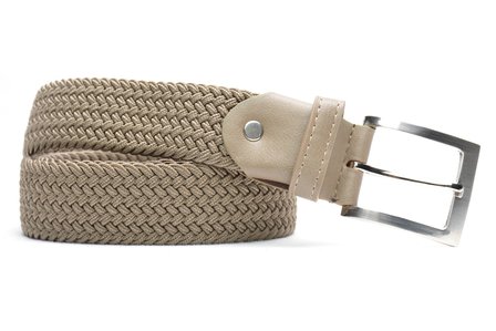 3,5 cm taupe elastische riem TBe