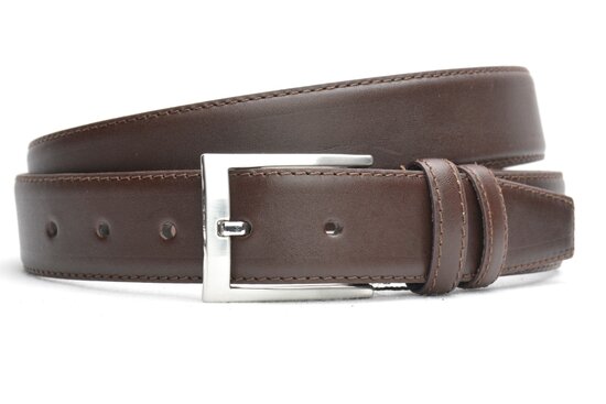 3,5cm pantalon riem donkerbruin br350am