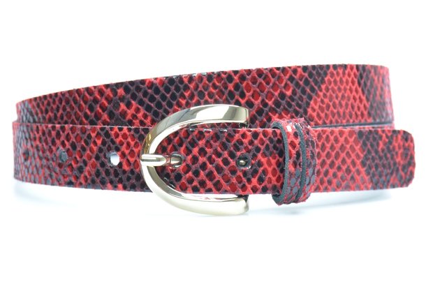 2,5cm dames riem rood 25001