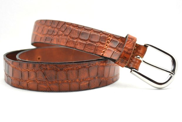 3cm dames riem cognac 30908