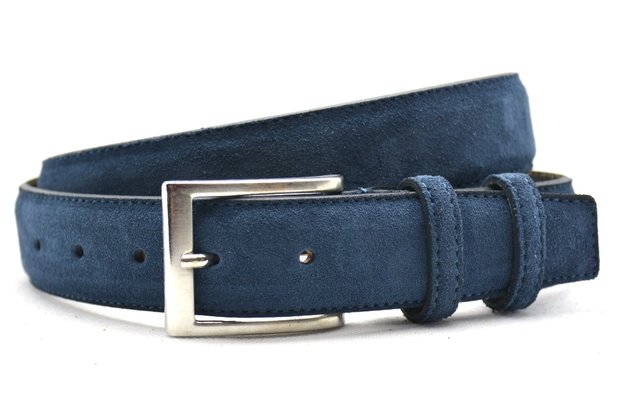 3,5 cm suède riem blauw 508tb