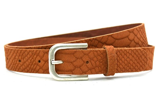 3 cm dames riem cognac 30437