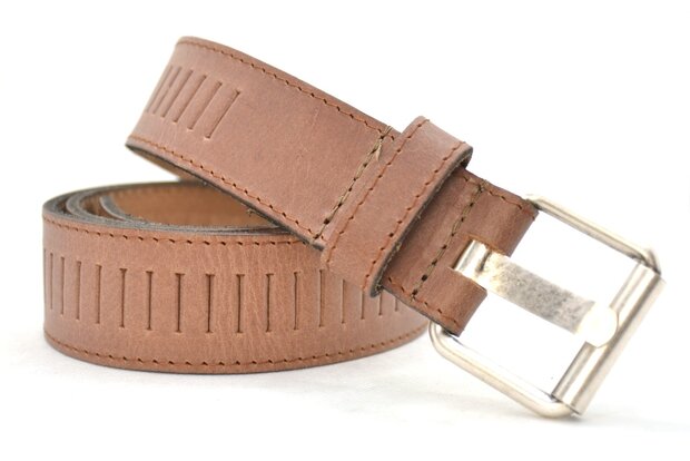 4cm taupe riem perfo 40428