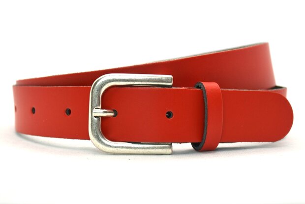 3 cm dames riem rood 30201