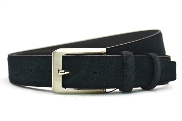3,5 cm suède riem zwart 350Y