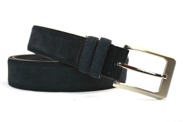 3,5 cm suède riem zwart 350Y