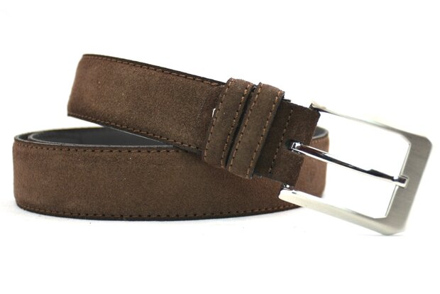 3,5cm suède riem bruin 350Y