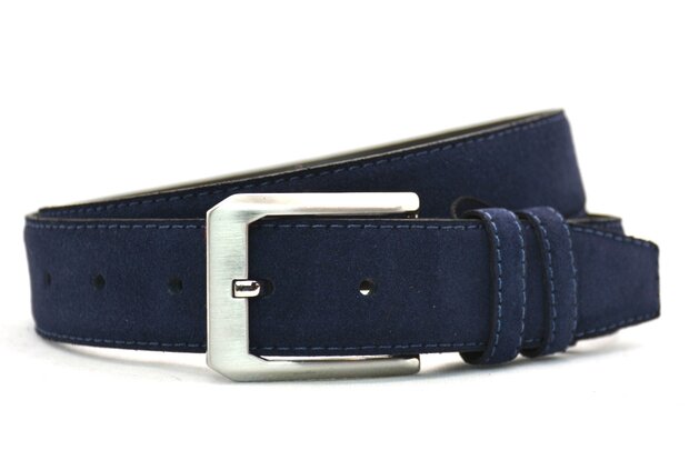3,5 cm suède riem blauw 350Y