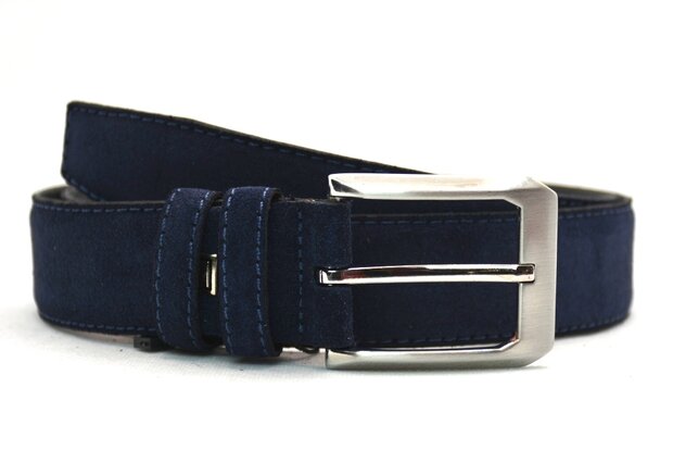 3,5 cm suède riem blauw 350Y