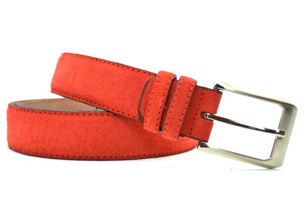 3,5 cm suède riem rood 350Y