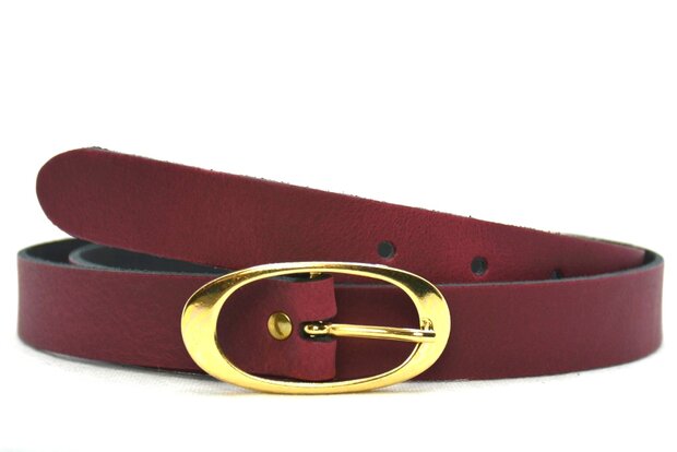 2,5 cm bordeaux dames riem 25203