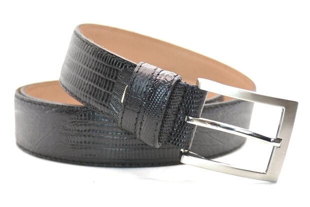 3,5 cm zwarte riem hagedis 350