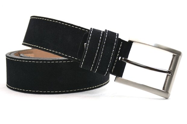 4 cm su&egrave;de riem zwart 400