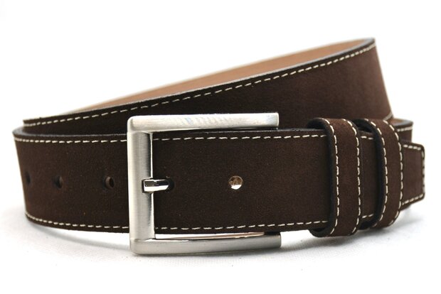 4 cm su&egrave;de riem bruin 400