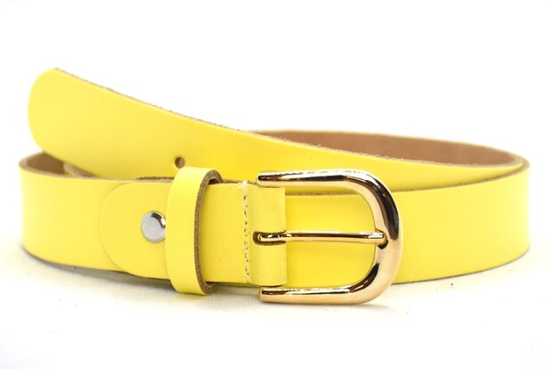 3 cm dames riem geel 30209