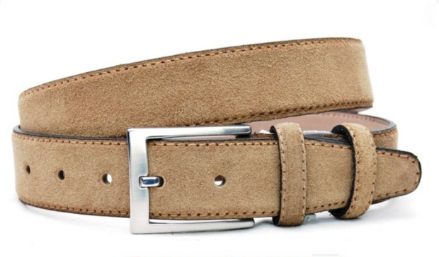 taupe suede riem