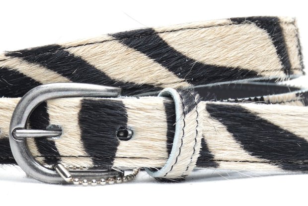 2,5 cm dames riem zebra 250