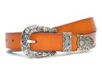 3cm dames riem western cognac 2167