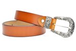 3cm dames riem western cognac 2167