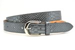 3cm dames riem python zilver 30943